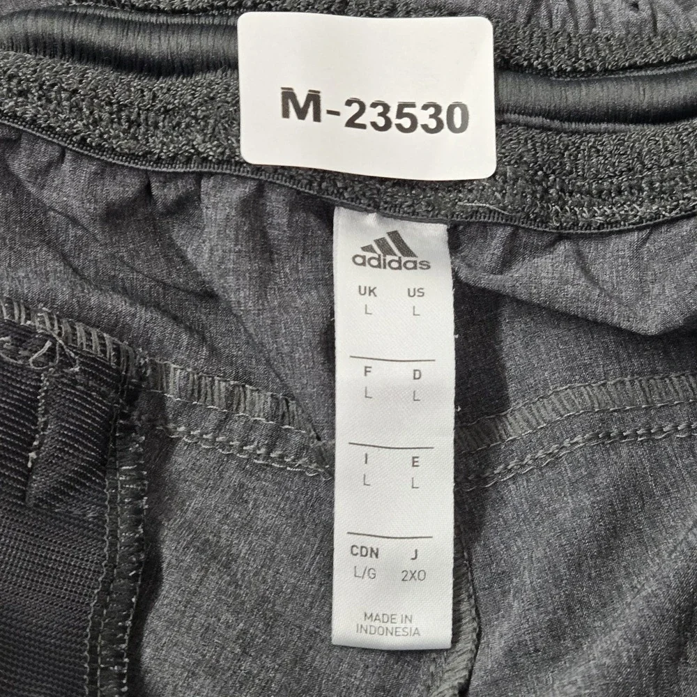 Adidas Men Activewear Pants L Gray‎ Jogger AEROREADY Zipper 30
